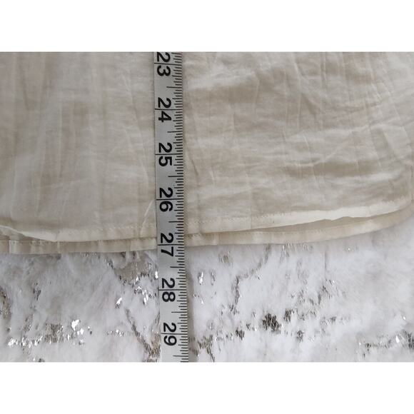 V.A.C. Lace Trim Peasant Blouse Bohemian Long Sleeve Top Cream Color Size XS - Picture 4 of 9